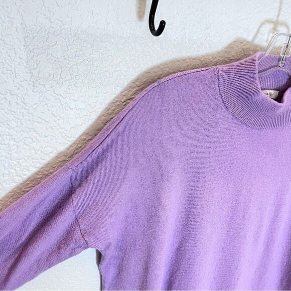 Madewell Ashbury Mockneck Wool/Alpaca Blend Sweater in Vibrant Lilac size Small - Picture 6 of 15